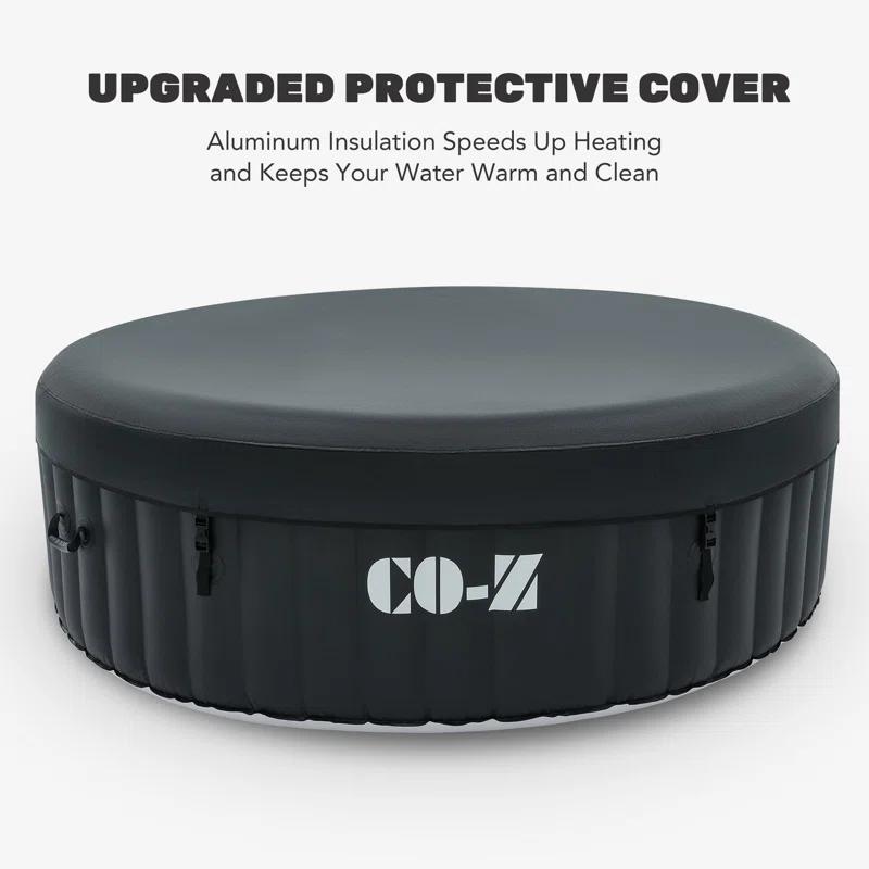 CO-Z 110 Volt 6 Person - Person 130 - Jet Vinyl Round Inflatable Hot Tub