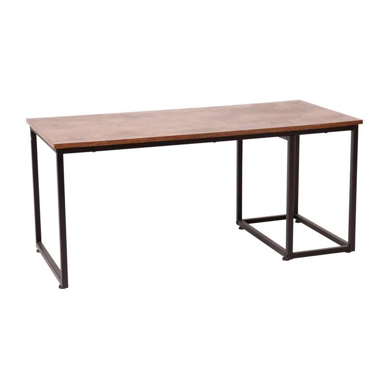 Flash Furniture 2 Piece Modern Nesting Coffee Table Set with Storage Drawer and Sled Base Metal Frames