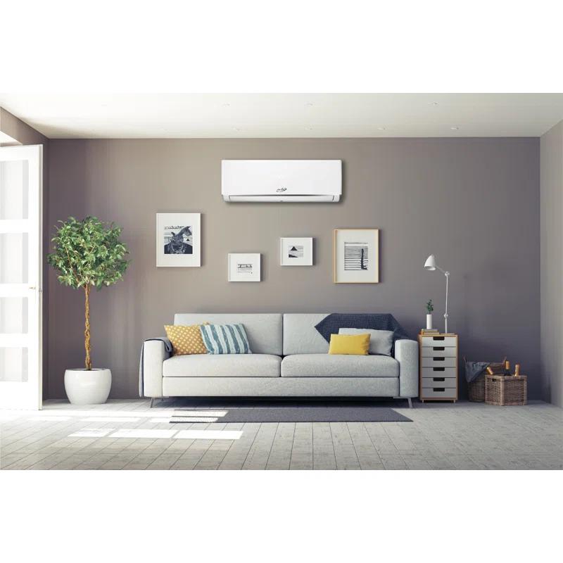 Aircon International 18000 BTU Wi-Fi Connected Ductless Mini Split Air Conditioner for 700 Square Feet with Heater and Remote Included