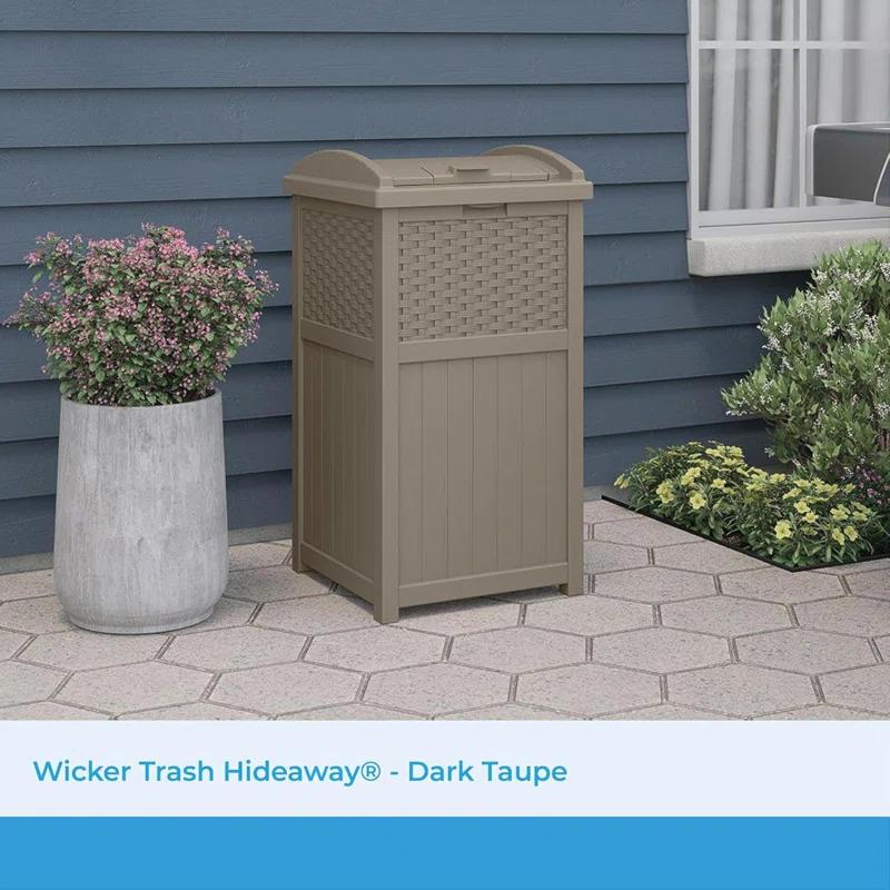 Suncast Suncast 33 Gallon Manual Lift Trash Hideaway Container