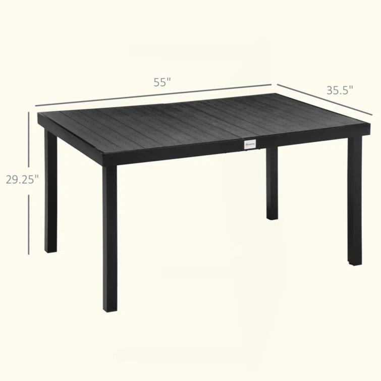 Outsunny Rectangular Outdoor Dining Table