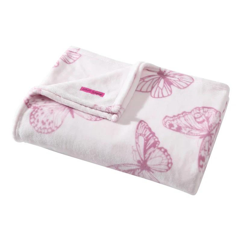 Betsey Johnson Hotel Signature Betsey Johnson Printed Ultra Soft Plush Fleece Blankets