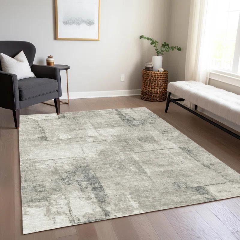 Machine Washable Indoor/Outdoor Chantille ACN1714 Beige Rug
