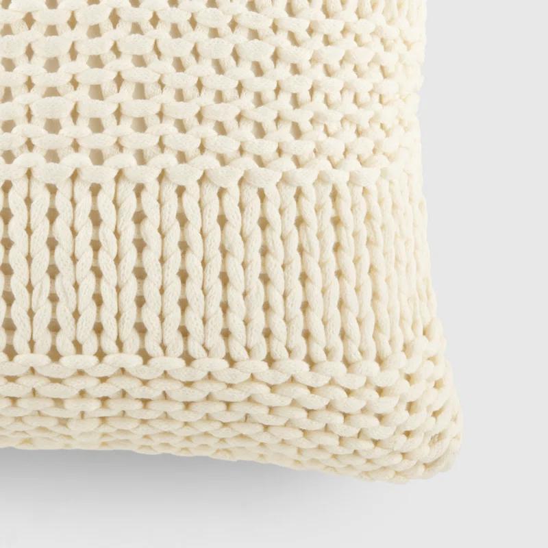 Becky Cameron Cozy Chunky Knit Acrylic Decor Throw Pillow