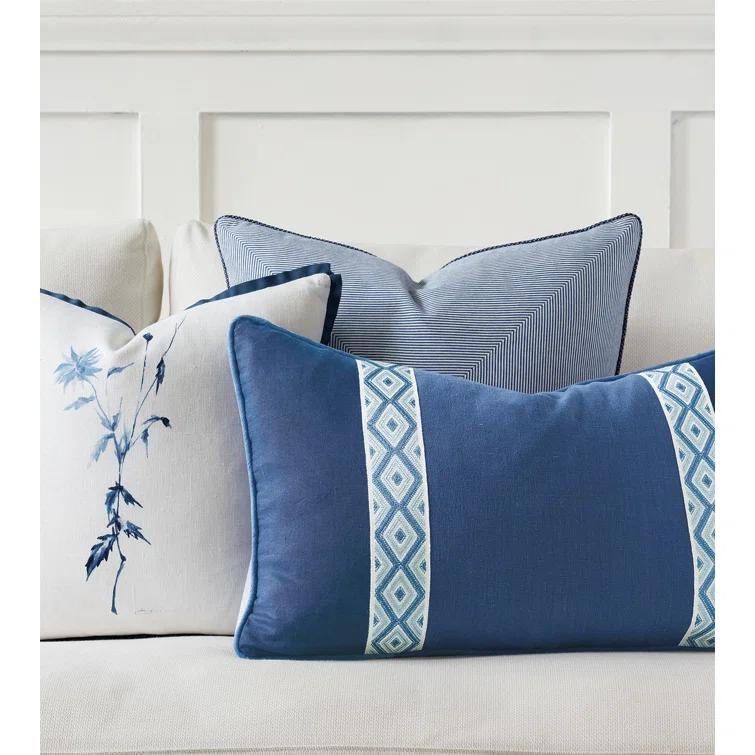 Charlotte Moss Capri Hand Painted Linen Throw Pillow