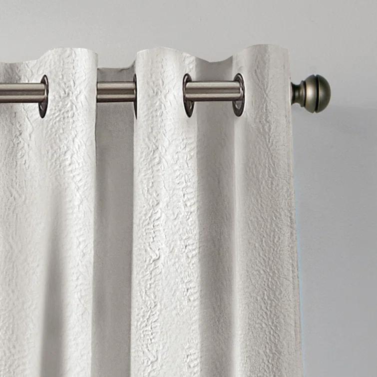 DKNY Chrysanthemum Solid Color Grommet Curtain Panel Pair (Set of 2)