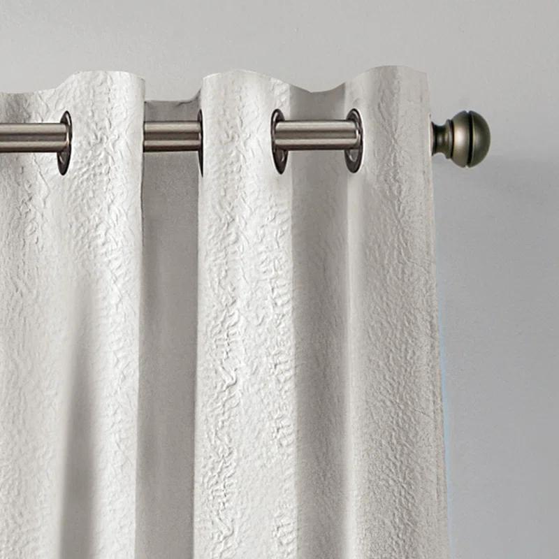 DKNY Chrysanthemum Solid Color Grommet Curtain Panel Pair (Set of 2)