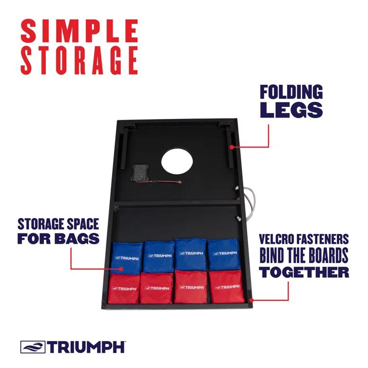 Triumph Sports Triumph Led Patriotic Cornhole Set