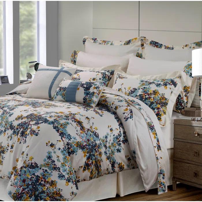 Tribeca Living Modern & Contemporary Cotton Floral Comforter Set
