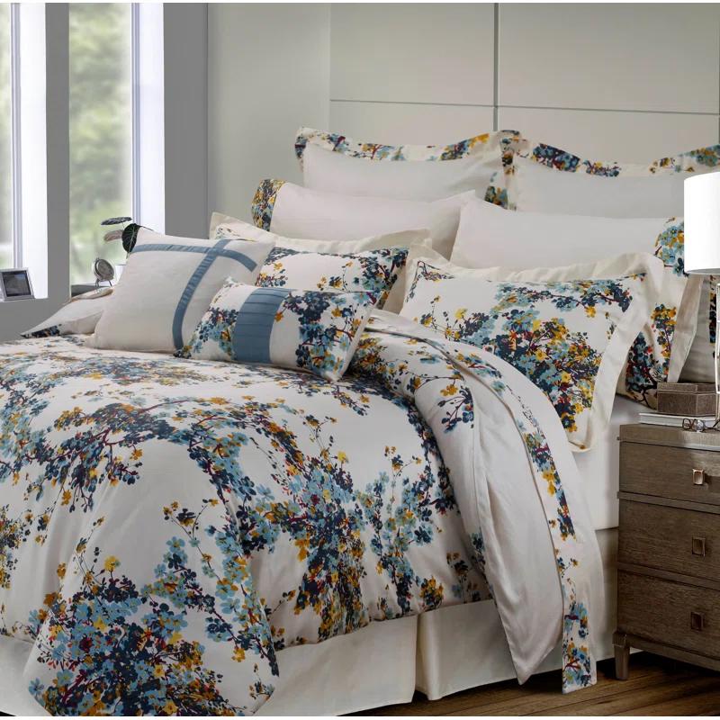 Tribeca Living Modern & Contemporary Cotton Floral Comforter Set