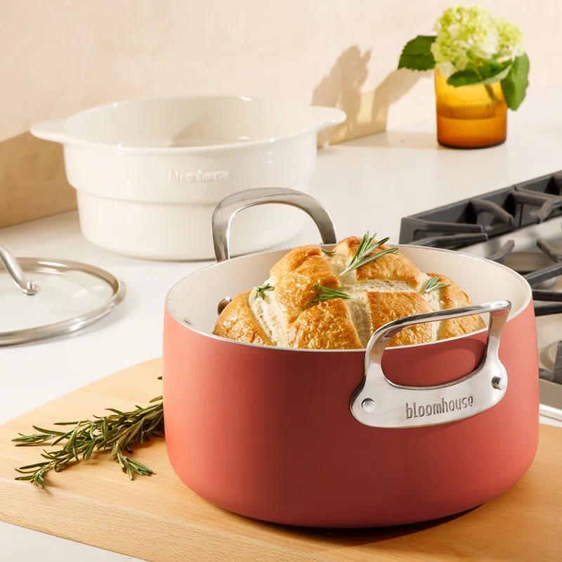 bloomhouse 6 Quarts Non-Stick Aluminum Round Dutch Set