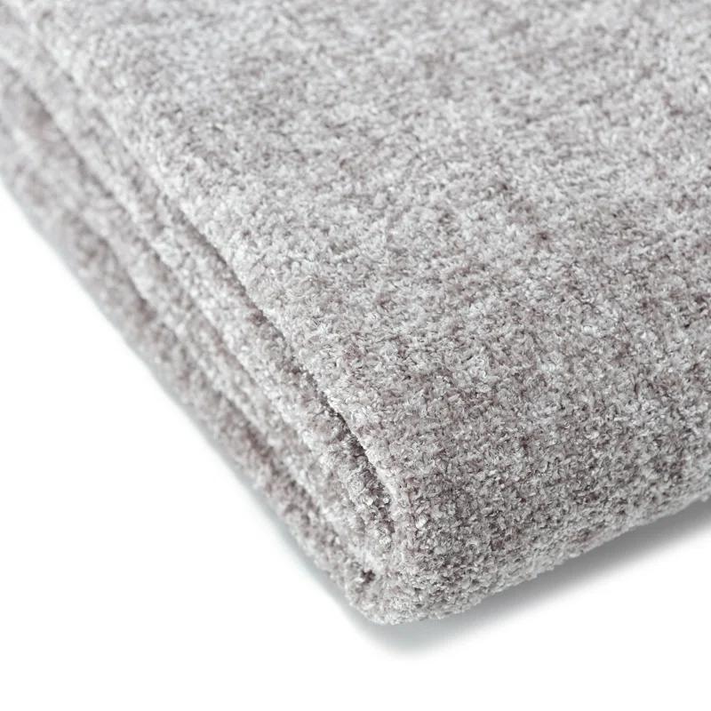 Chanasya Textured Knit Throw Blanket with Tassels - 50" x 65” - Taupe
