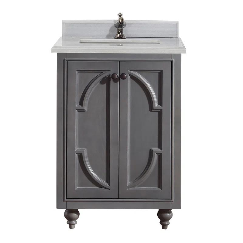 Mercer41 Mundy 24'' Single Bathroom Vanity with Stone Top