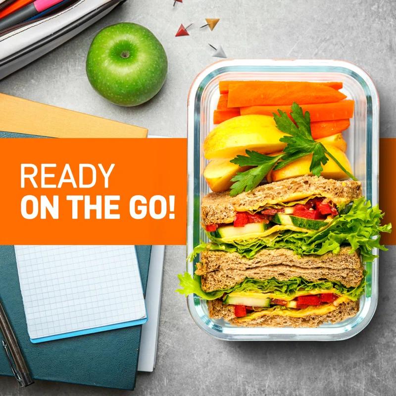 NutriChef 30oz. Glass Food Storage Container