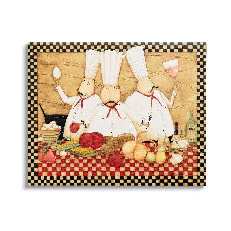Stupell Industries " Vintage Chefs Checkered Kitchen " by Dan DiPaolo