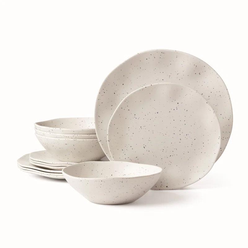 Oneida Terrazzo Melamine 12 Piece Dinnerware Set