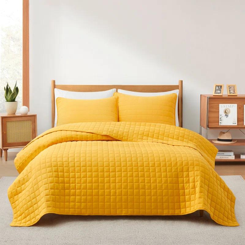 Peace Nest Stroman Quilted Microfiber Coverlet Set