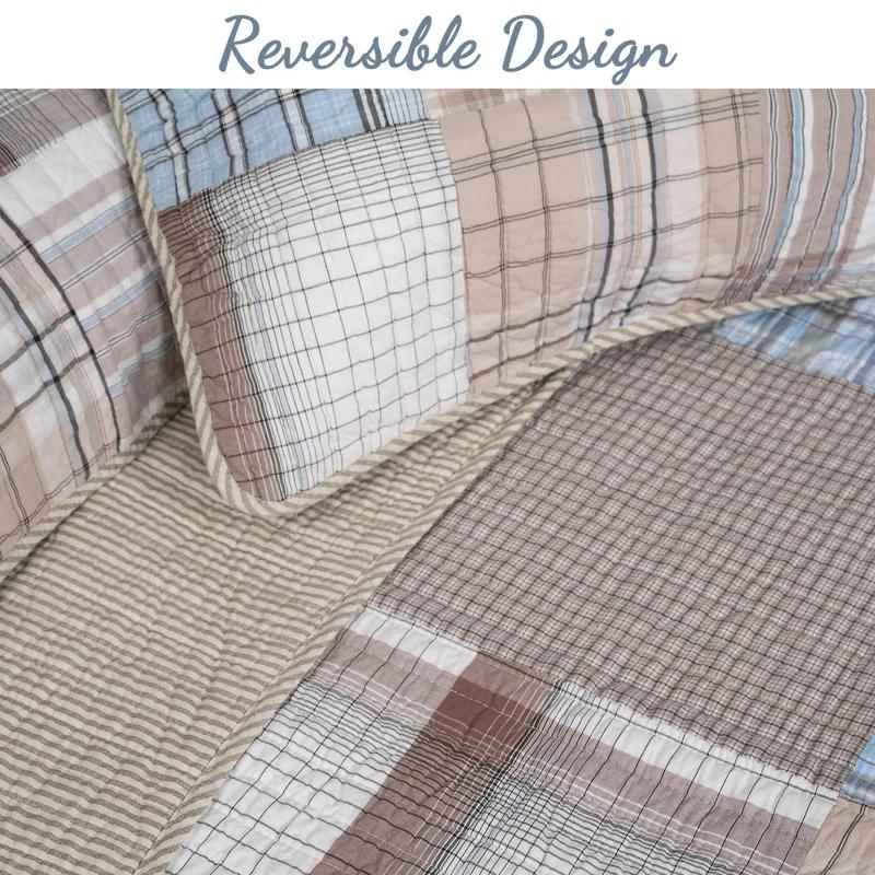 Cozy Line Home Fashion Cotton Patchwork Quilt Set