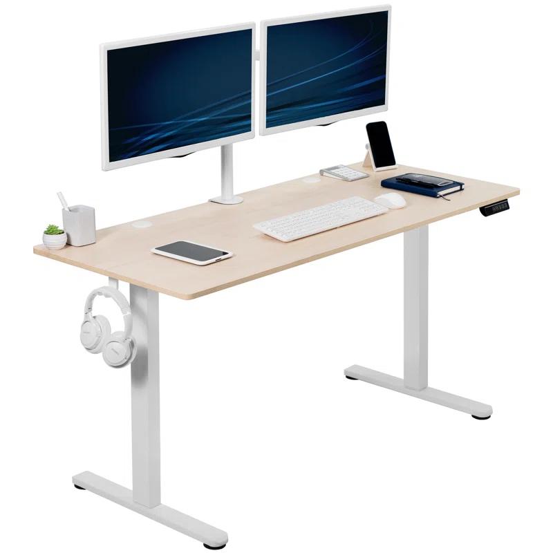 VIVO 55" x 24" Electric Sit Stand Desk, Height Adjustable Workstation (E155TB series)
