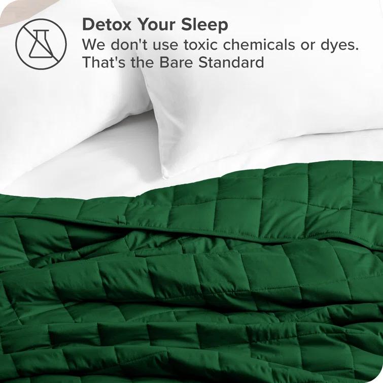 Bare Home Cotton Twill Weighted Blanket