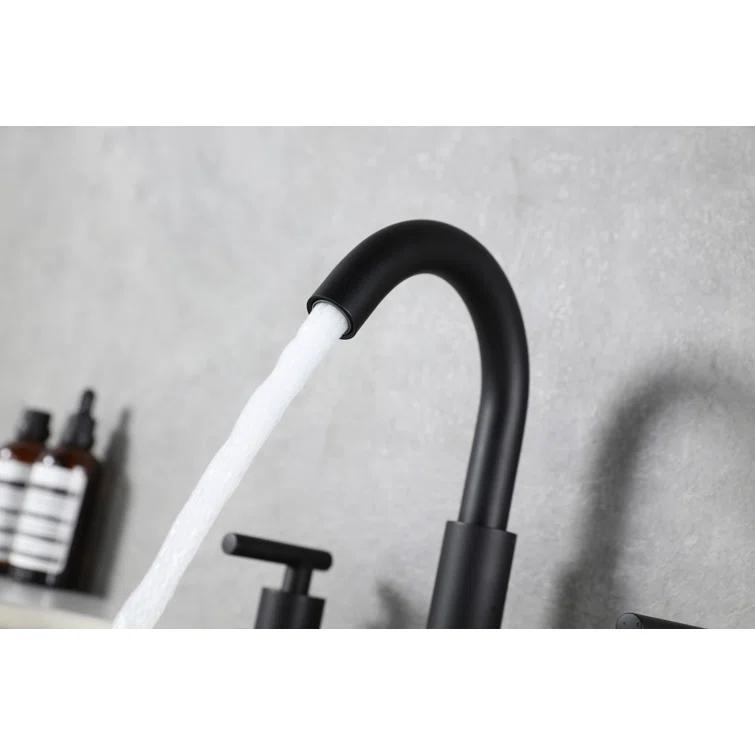 Elegant Home Living Leah Widespread 2-handle Bathroom Faucet FAV-1009MBK