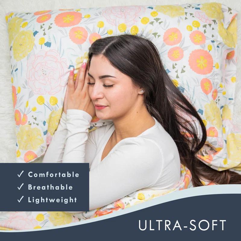 Where the Polka Dots Roam Microfiber Floral Fitted Sheet