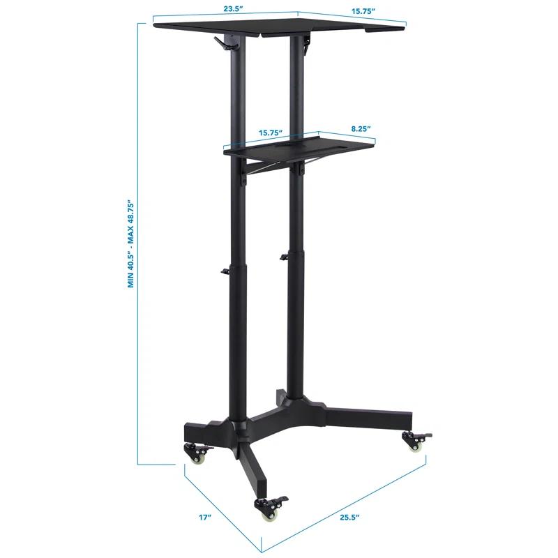 Mount-It! Mobile Standing Height Desk, Portable Podium and Rolling Presentation Lectern