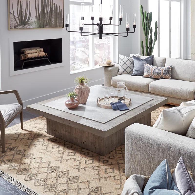Edin Rectangular Reclaimed Wood Coffee Table (60")