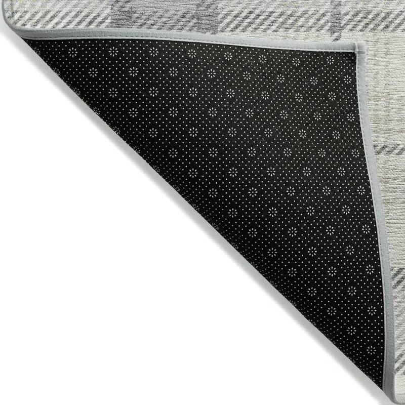 Machine Washable Indoor/Outdoor Chayden ACN1052 Silver Rug