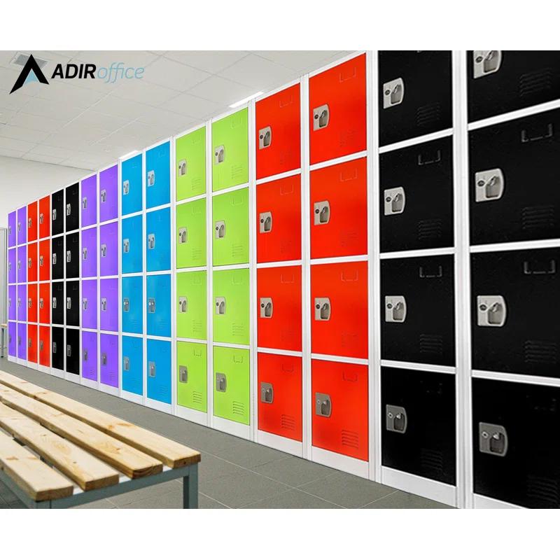 AdirOffice 12'' Wide Steel 4-Tier School and Gym Locker