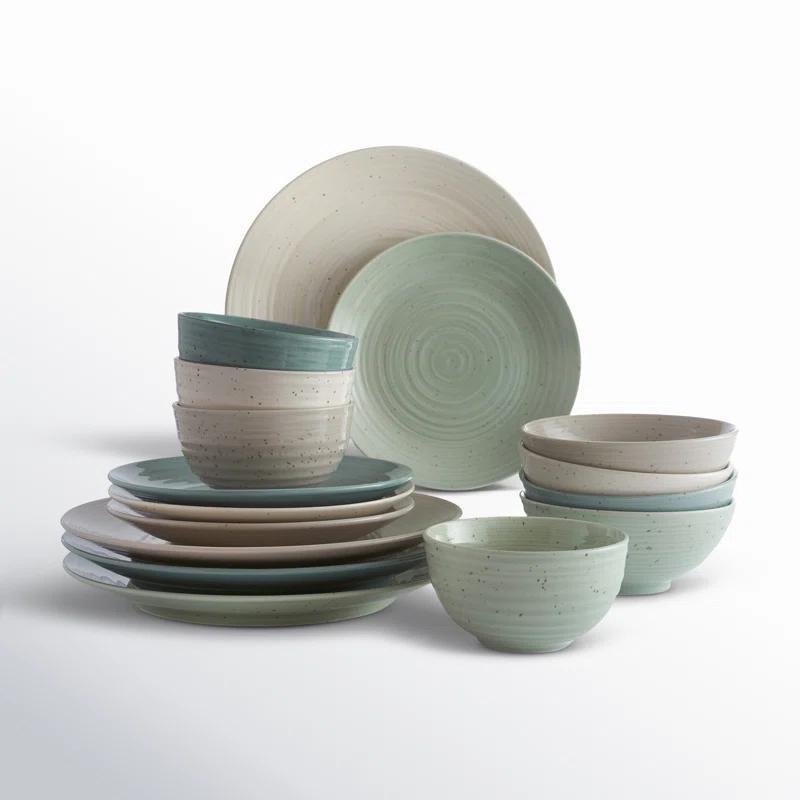 Siterra Artist's Blend Stoneware 16 Pc Dinnerware Set