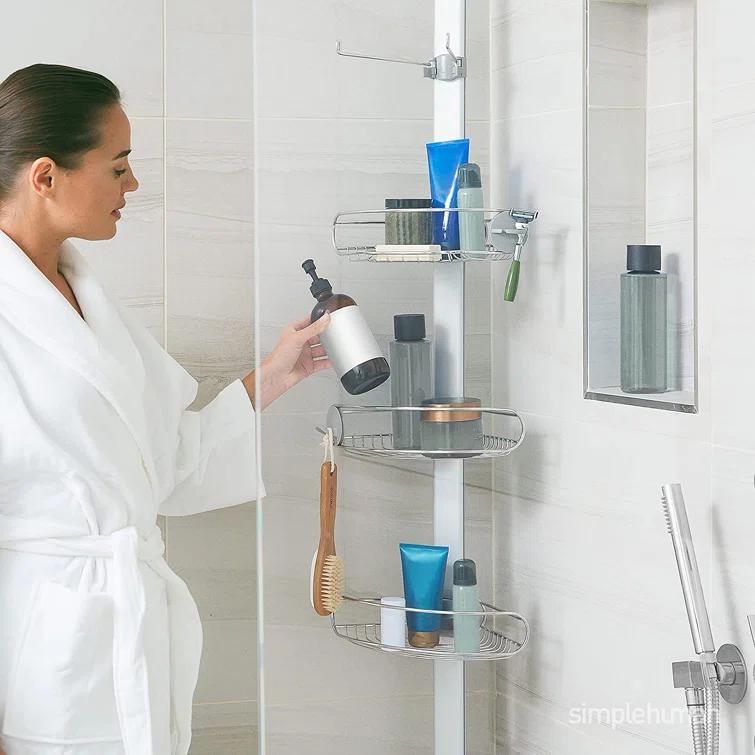simplehuman Simplehuman Tension Pole Stainless Steel and Anodized Aluminum Shower Caddy