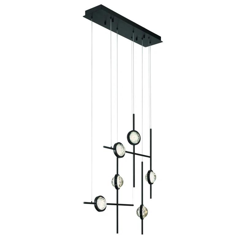 Eurofase Barletta 6 - Light Dimmable LED Linear Chandelier