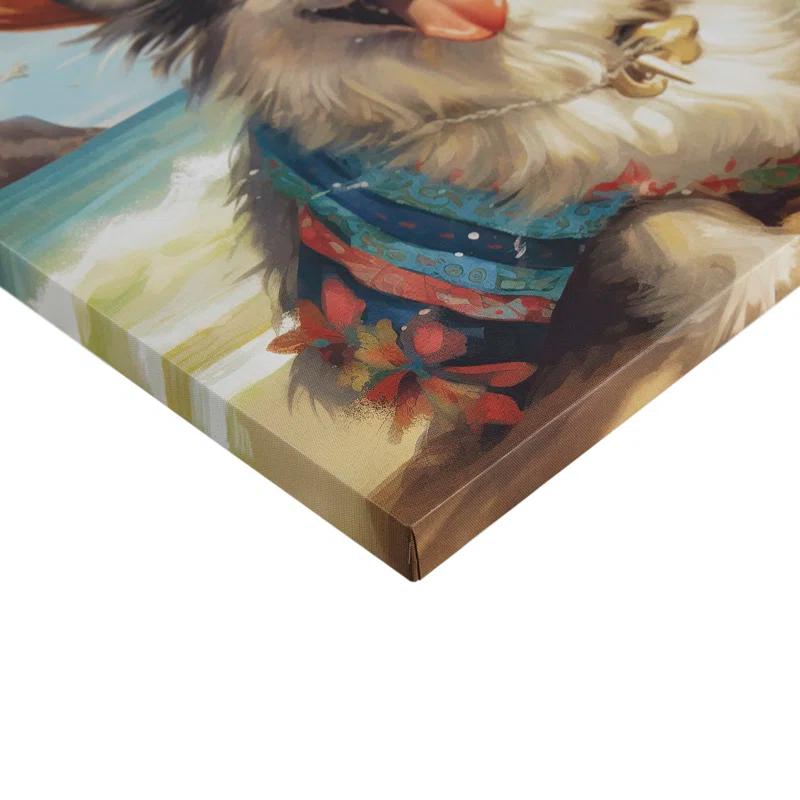 510 Design Beach Dogs Chihuahua Canvas Wall Art