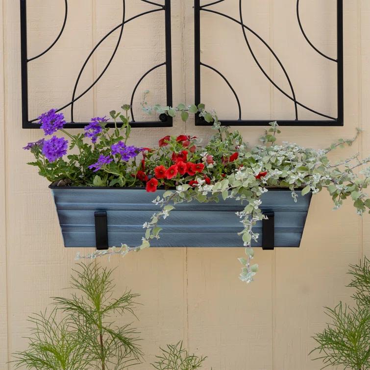 Winston Porter Dynamism Metal Window Box Planter