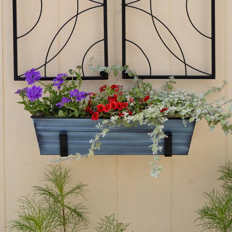 Winston Porter Dynamism Metal Window Box Planter