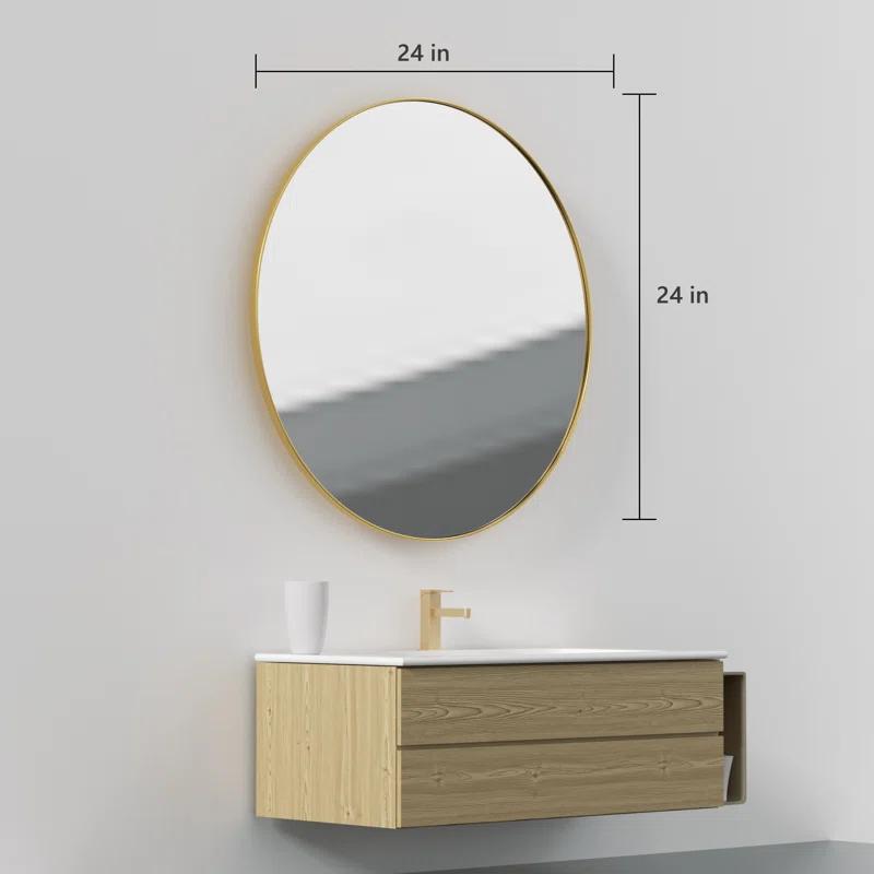 Mercer41 Alauni Round Bathroom Vanity Mirror Wall Mounted Bathroom Circle Mirrors for over sink,Home Decor