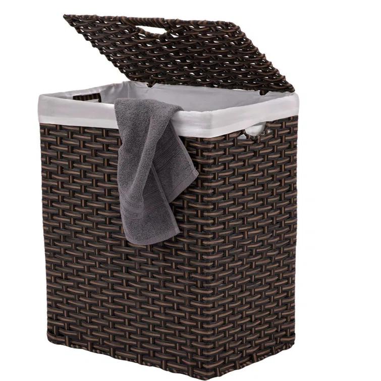 Handwoven Rectangle Laundry Hamper