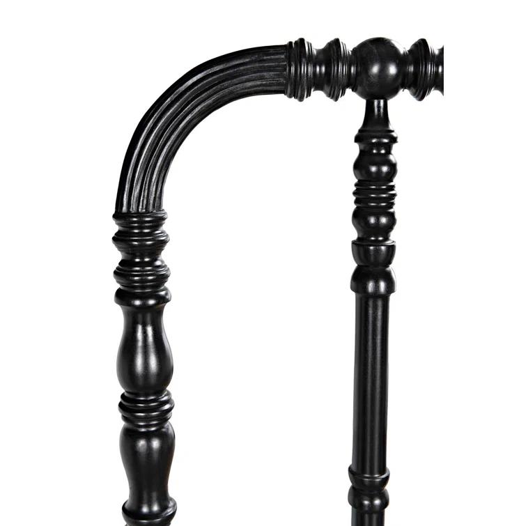 Noir Bachelor Solid Wood Slat Bed