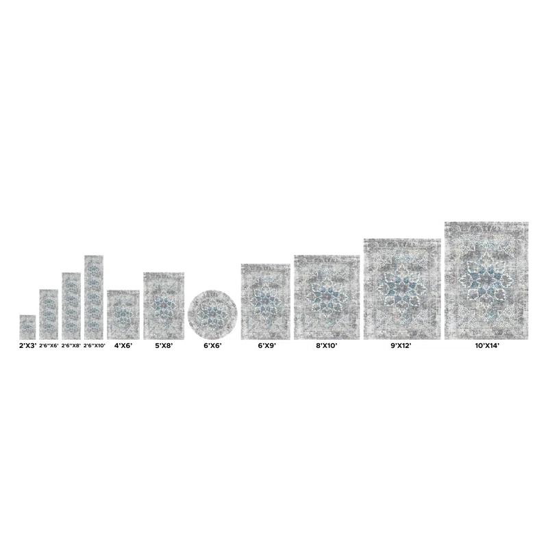 Pasargad Efes Oriental Gray/Blue Area Rug