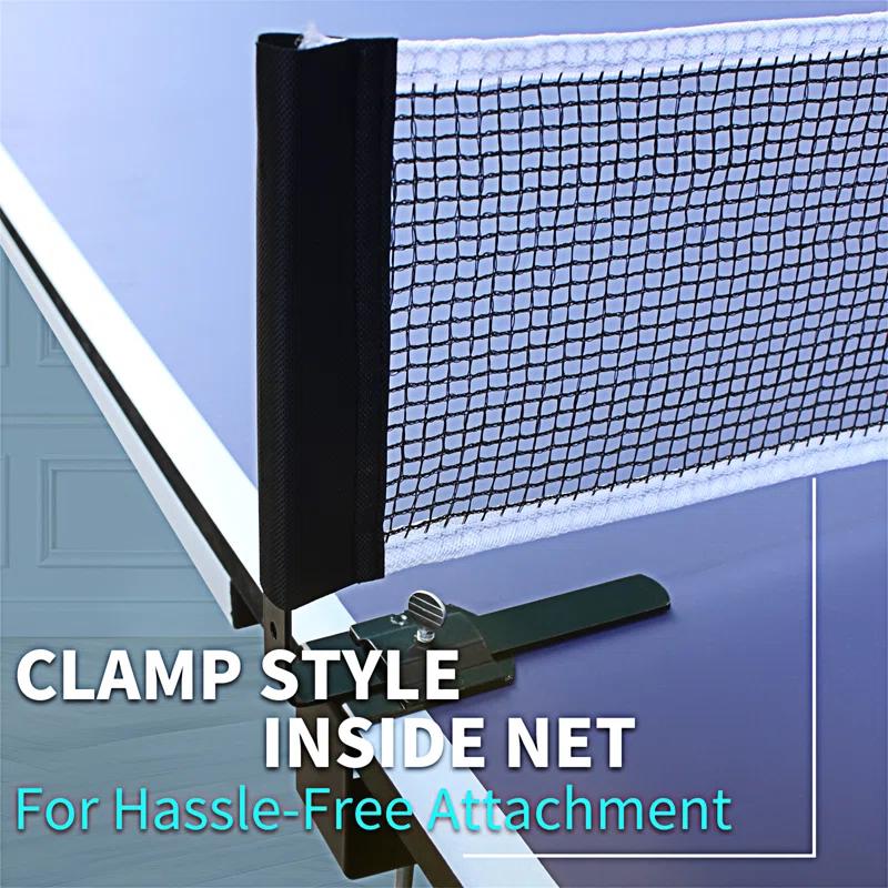 Ceballos 9Ft Mid-Size Table Tennis Table Foldable & Portable Ping Pong Table Set For Indoor Games With Net