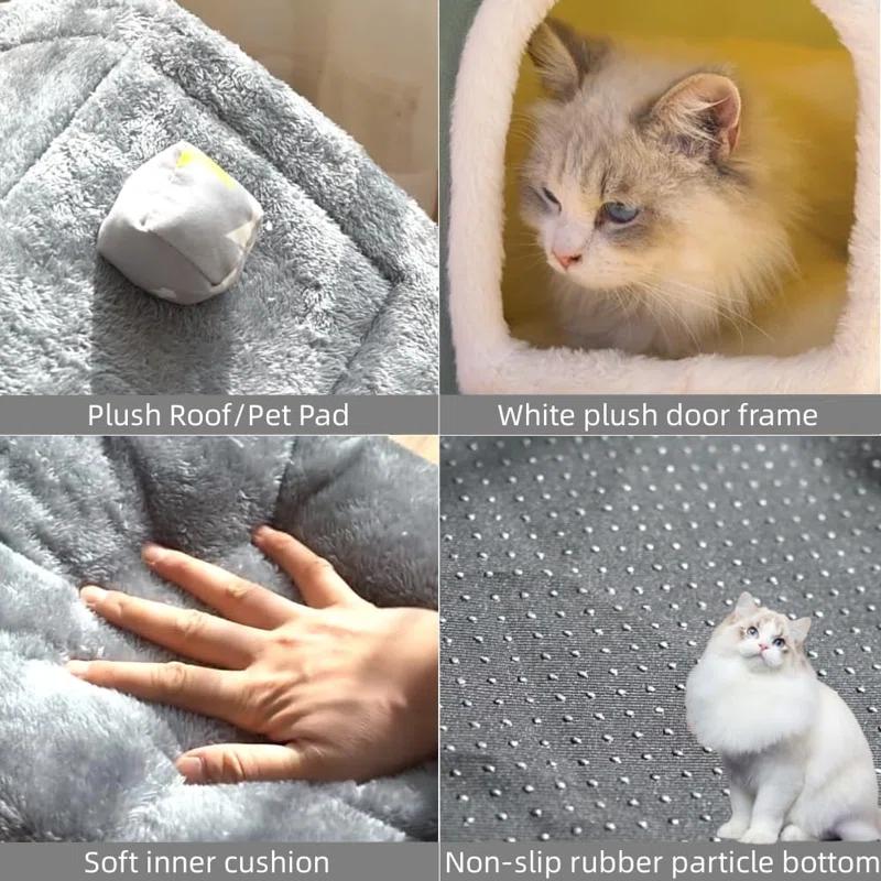 Dog House Indoor Memory Sponge, Foldable Dog House Kennel Bed Mat With Cushion For Small Medium Large Dogs Cats, Winter Warm Cat Nest Puppy Cave Sofa Pet Products (Medium)