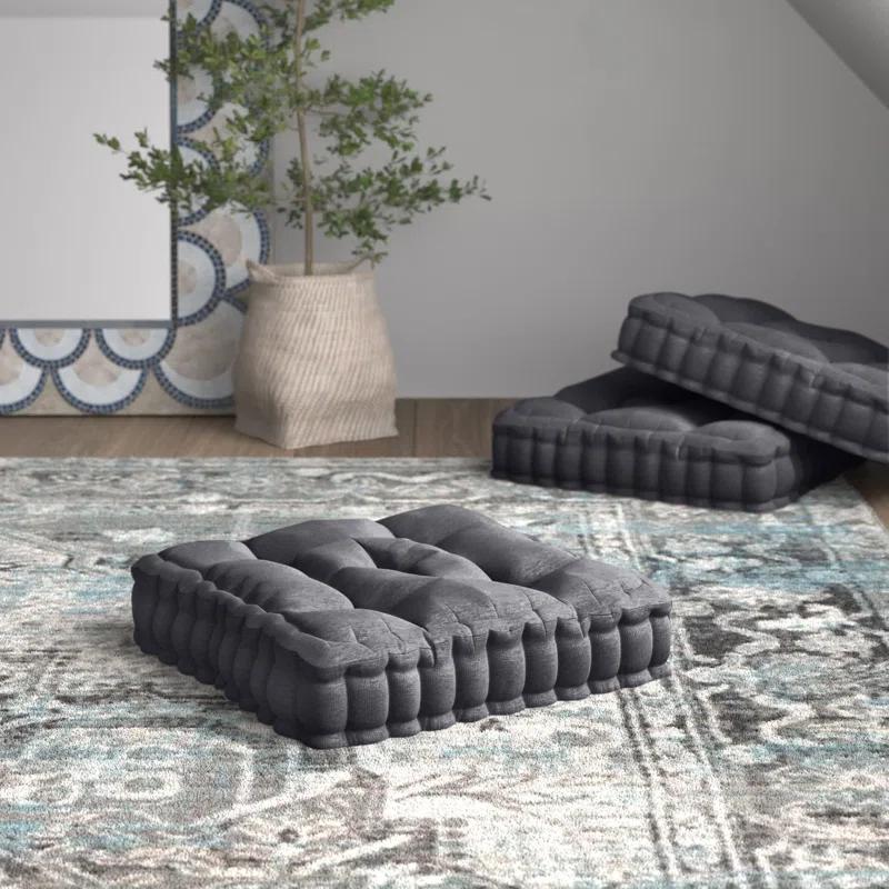 Intelligent Design Azza Poly Chenille Square Floor Pillow Cushion