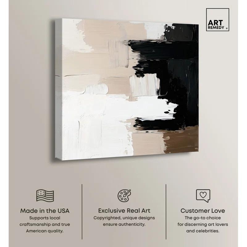 Art Remedy Neutral Ground Canvas Gemstone Abstract Art by Art Remedy