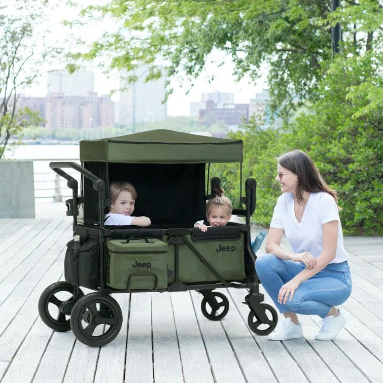 Delta Children Jeep Deluxe Wrangler Stroller Wagon with Cooler Bag and Parent Organizer by Delta Children