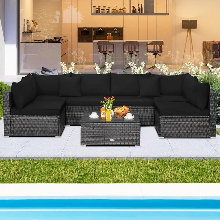 Costway 6 - Person Seating Group with Cushions & Reviews | Wayfair