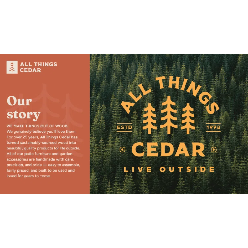All Things Cedar Porch Swing with Stand