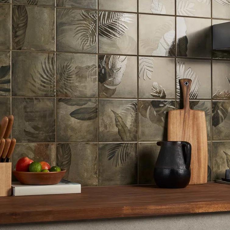 Angela Harris Tempest 7.87 In. X 7.87 In. Matte Ceramic Wall Tile (10.76 Sq. Ft. / Case)