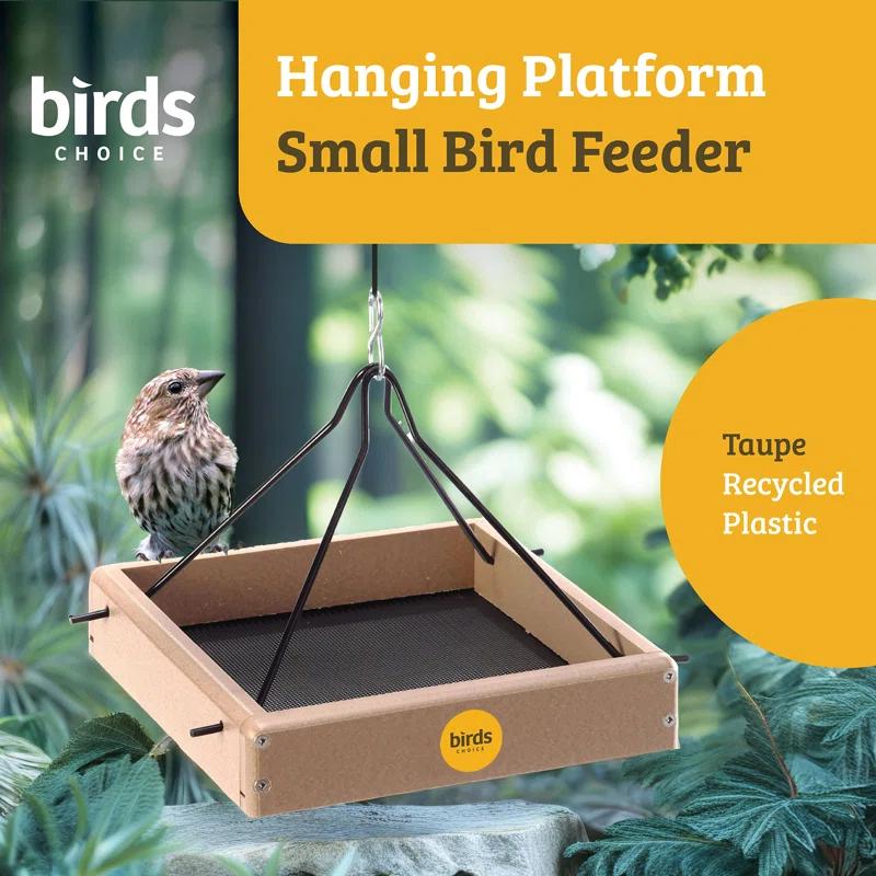 Birds Choice Hanging Platform Bird Feeder in Recycled Plastic Small