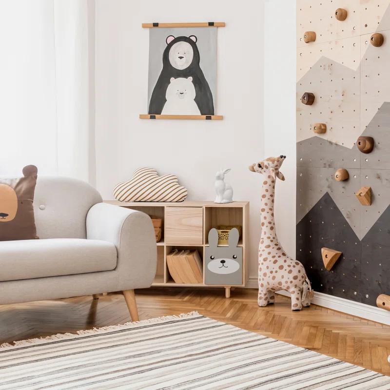 Gracie Oaks Creekwood Home 10.43" Glowing Ceramic Bunny Rabbit Light, For Home Décor, Nightstand, End Table, Entryway, Bookshelf, Kid's Room, White